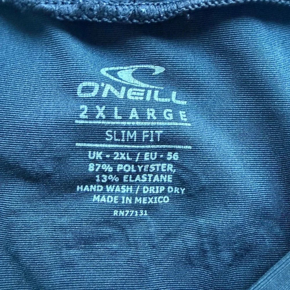 O'Neill Rash Guard Mens 2XL Black Basic Skins Slim Fit Long Sleeve UPF 50+ Surf